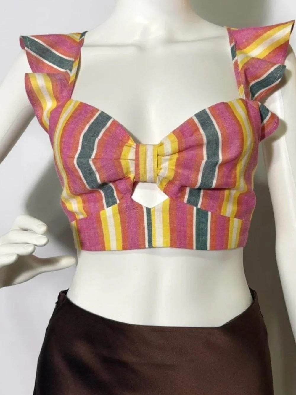 BCBG Generation multicoloured striped crop top | Size 4 - Picture 3 of 9